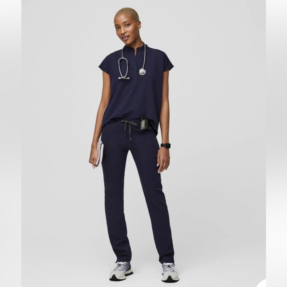 Figs navy scrub set (Rafaela top and jogger bottom)